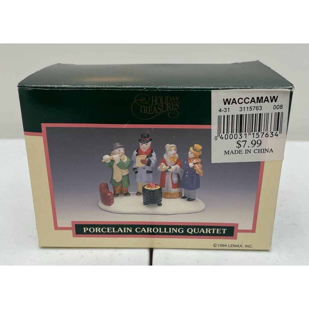 Lemax‎ Holiday Treasures Caroling Quartet 1994 Porcelain Christmas Village Box